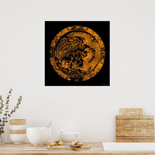 Dragon en Phoenix Print (Keuken)