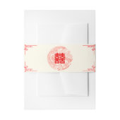 Dragon en Phoenix rode chinese bruiloft uitnodigin Uitnodigingen Wikkel (Voorkant Voorbeeld)