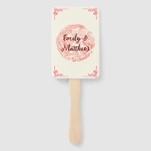 Dragon en Phoenix rood chinese bruiloft Handwaaier (Achterkant)