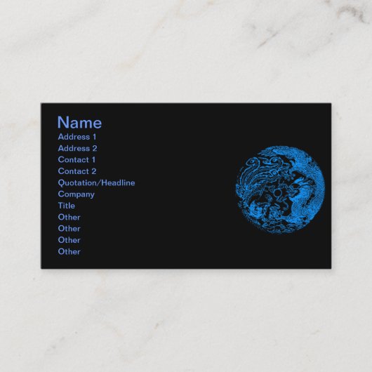 Dragon en Phoenix Visitekaartje (Voorkant)