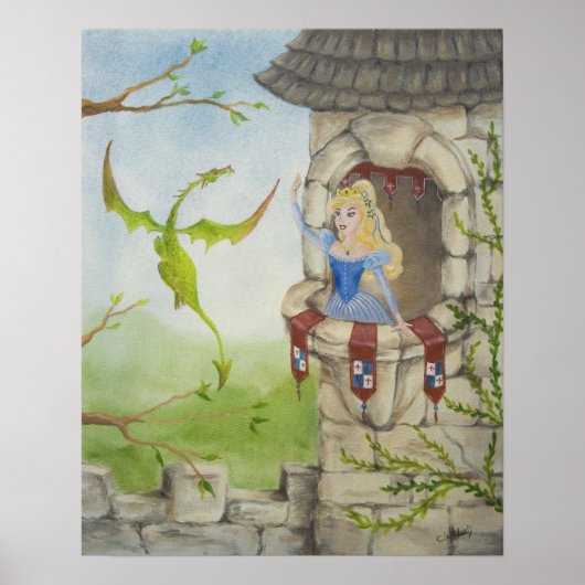Dragon en Princess Poster (Voorkant)