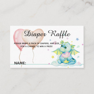 Dragon en Rainbow - Baby shower Enclosure Informatiekaartje