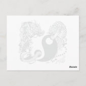 dragon en tijger yin yang briefkaart (Achterkant)