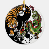 dragon en tijger yin yang keramisch ornament (Achterkant)