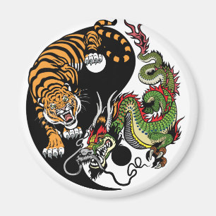 dragon en tijger yin yang magneet