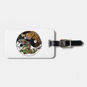 dragon en tijger yin yang symbool bagagelabel (Voorkant horizontaal)