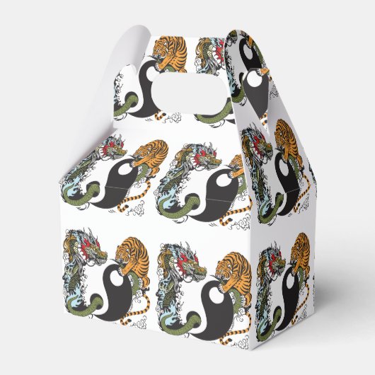 dragon en tijger yin yang symbool bedankdoosjes (Voorkant Zijde)