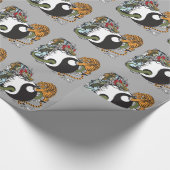 dragon en tijger yin yang symbool cadeaupapier (Hoek)