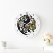 dragon en tijger yin yang symbool grote klok (Huis)