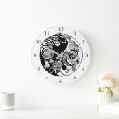 dragon en tijger yin yang symbool grote klok (Huis)