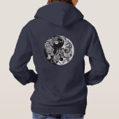 dragon en tijger yin yang symbool hoodie (Achterkant)
