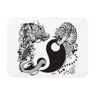 dragon en tijger yin yang symbool magneet
