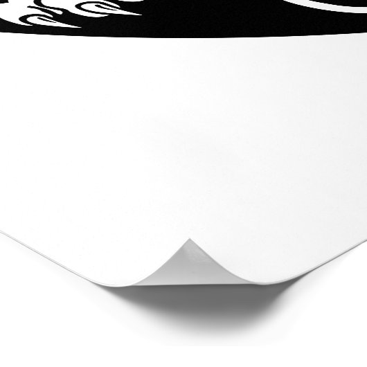 dragon en tijger yin yang symbool poster (Hoek)