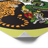 dragon en tijger yin yang symbool poster (Hoek)