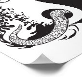 dragon en tijger yin yang symbool poster (Hoek)