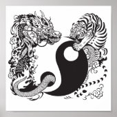 dragon en tijger yin yang symbool poster (Voorkant)