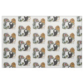 dragon en tijger yin yang symbool stof (Fat Quarter)