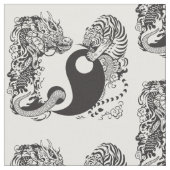 dragon en tijger yin yang symbool stof (Close Up)