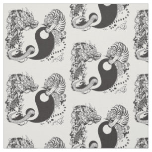 dragon en tijger yin yang symbool stof