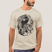 dragon en tijger yin yang symbool t-shirt (Voorkant)