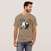 dragon en tijger yin yang symbool t-shirt (Voorkant volledig)