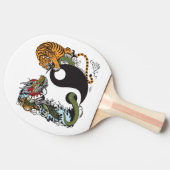 dragon en tijger yin yang symbool tafeltennisbatje (Zijkant)