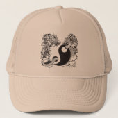 dragon en tijger yin yang symbool trucker pet (Voorkant)
