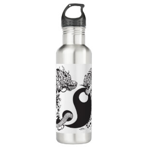 dragon en tijger yin yang symbool waterfles