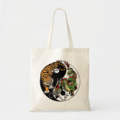 dragon en tijger yin yang tote bag (Voorkant)