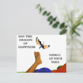 Dragon en Toes Briefkaart (Staand voorkant)