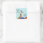 Dragon en Toes Vierkante Sticker (Tas)