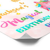 Dragon en Unicorn heugfeest Slot Magic party Poster (Hoek)