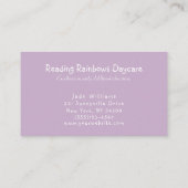 Dragon en Unicorn onder regenboogdagzorg Visitekaartje (Achterkant)