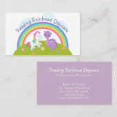 Dragon en Unicorn onder regenboogdagzorg Visitekaartje (Voorkant / Achterkant)