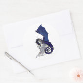 Dragon en Unicorn Ronde Sticker (Envelop)