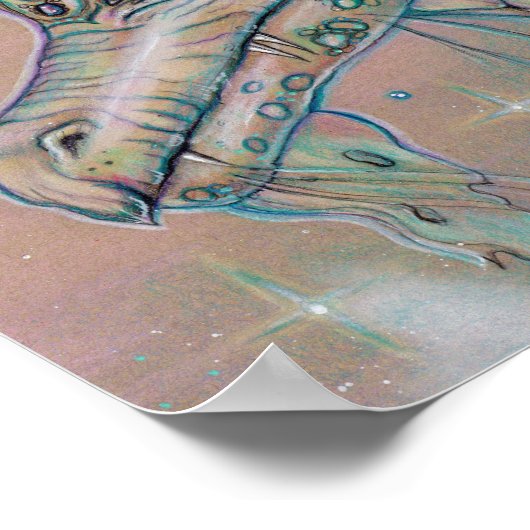 Dragon en vlinderfantasie poster van Renee (Hoek)