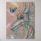 Dragon en vlinderfantasie poster van Renee (Voorkant)