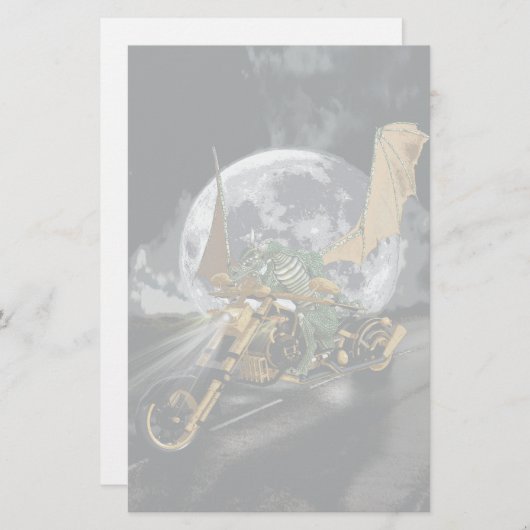 Dragon en vloerbedekking slepen en rennen briefpapier (Voorkant / Achterkant)