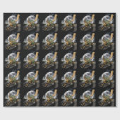 Dragon en vloerbedekking slepen en rennen cadeaupapier (Vlak)