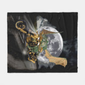 Dragon en vloerbedekking slepen en rennen fleece deken (Voorkant (Horizontaal))