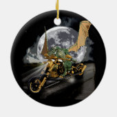 Dragon en vloerbedekking slepen en rennen keramisch ornament (Achterkant)