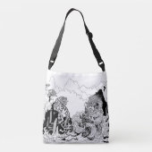 Dragon en White Tiger. Illustratie van Insima Crossbody Tas (Achterkant)