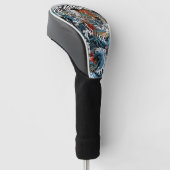 Dragon en White Tiger. Illustratie van Insima Golfheadcover (Schuin)
