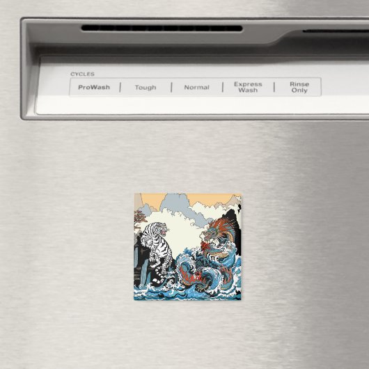 Dragon en White Tiger. Illustratie van Insima Magneet (Insitu (Vaatwasser))