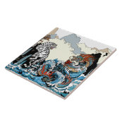 Dragon en White Tiger. Illustratie van Insima Tegeltje (Zijkant)