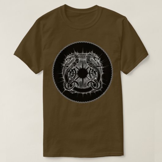 Dragon en Wolf Viking T-shirt (Design voorkant)