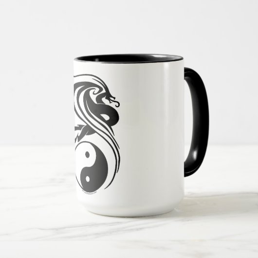 Dragon en Ying Yang cup Mok (Voorkant rechts)