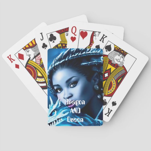 Dragon en zijn koningin - klassieke speelkaarten (Achterkant)