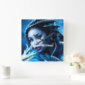 Dragon en zijn ruiter- Wandklok (Huis)