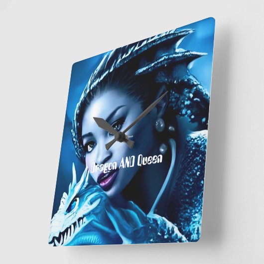 Dragon en zijn ruiter- Wandklok (Hoek)